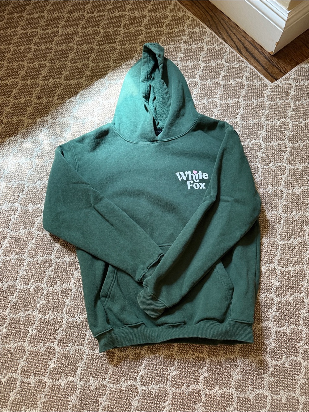 White Fox Boutique Dark Green Logo Hoodie